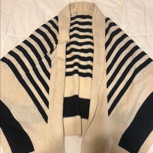 Striped Black and Cream Women's cardigan NWOT